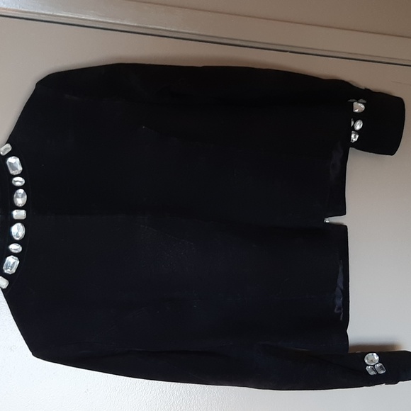 Kenar stone studded suede leather jacket. - Picture 3 of 4